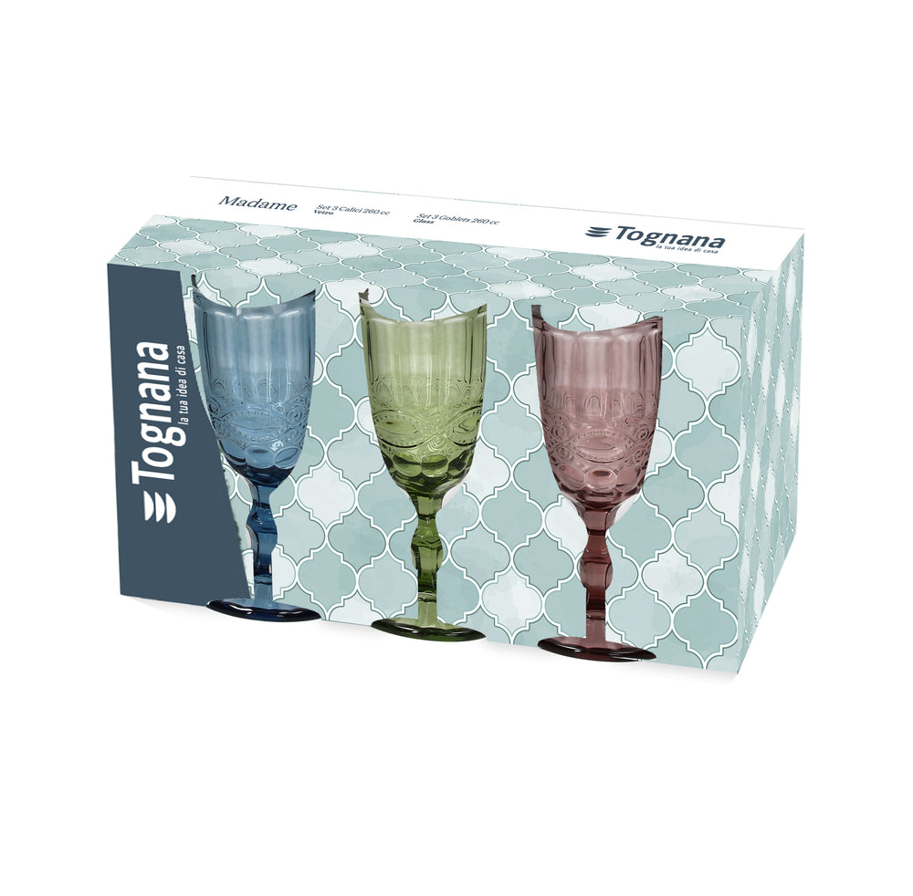 Set 3 copas madame colores 260 ml · foto 2