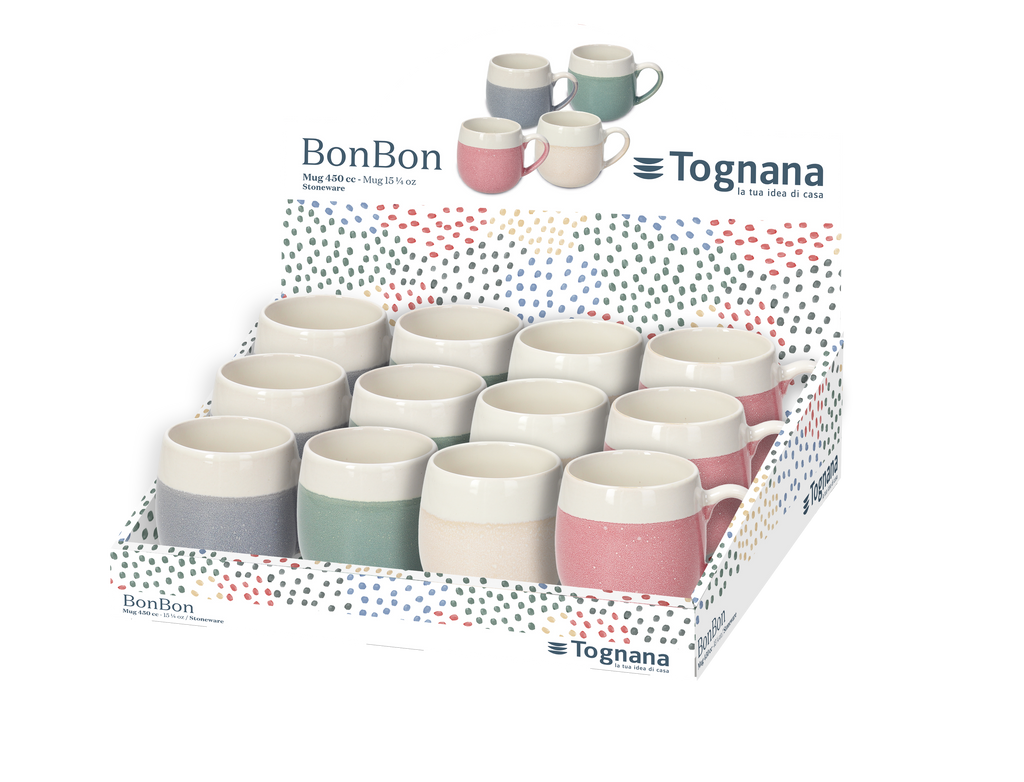SET 4 TAZAS COLORES BON BON 320 ML