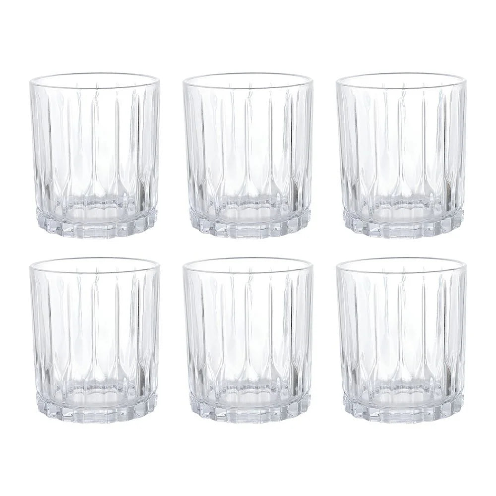 SET 6 VASOS LOUNGE TRANSPARENTES