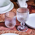 SET 3 COPAS DE CRISTAL CON FILO DORADO
