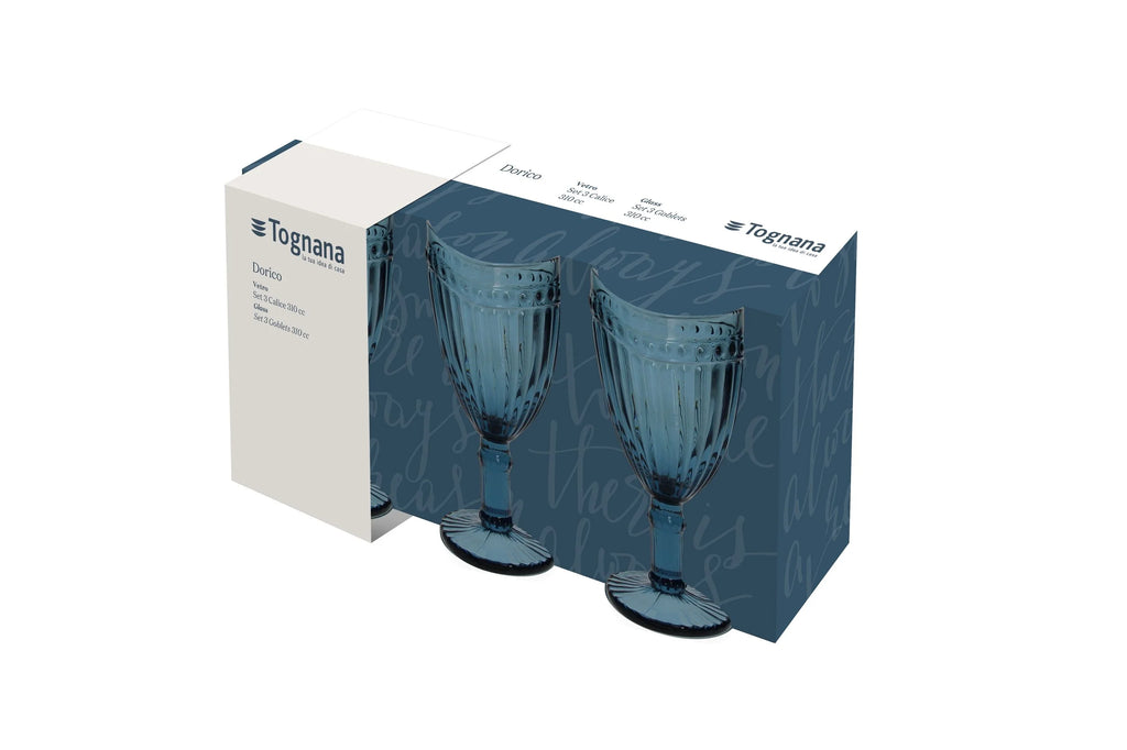 SET DE 3 COPAS DORICO AZUL