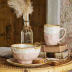 SET 6 BOLES ROSA REACTIVE GLAZE
