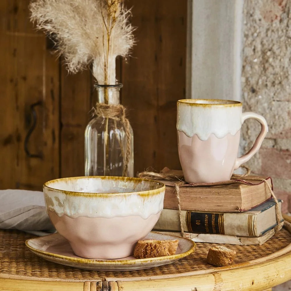 SET 6 BOLES ROSA REACTIVE GLAZE