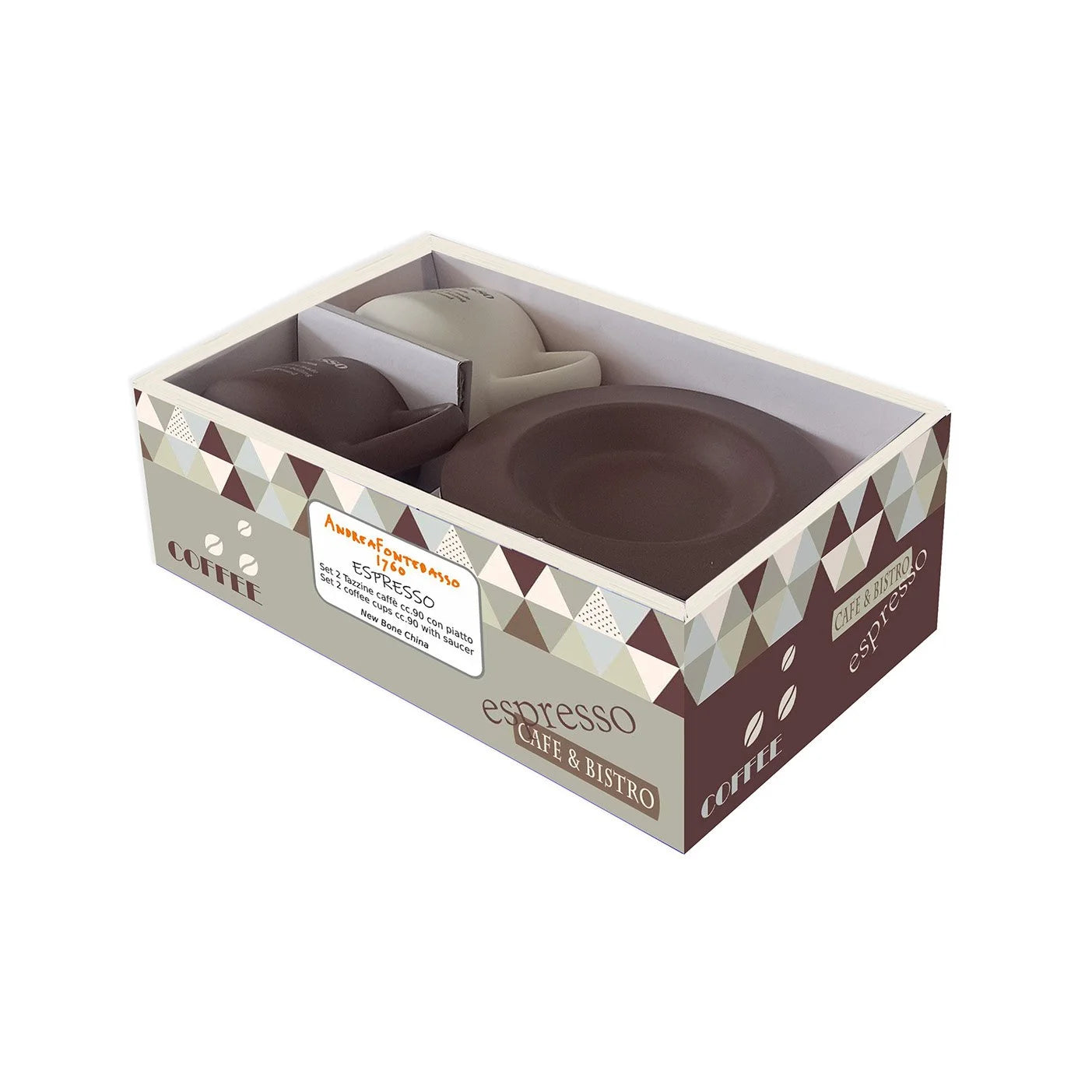 SET 2 TAZAS CAFÉ CON PLATO ESPRESSO