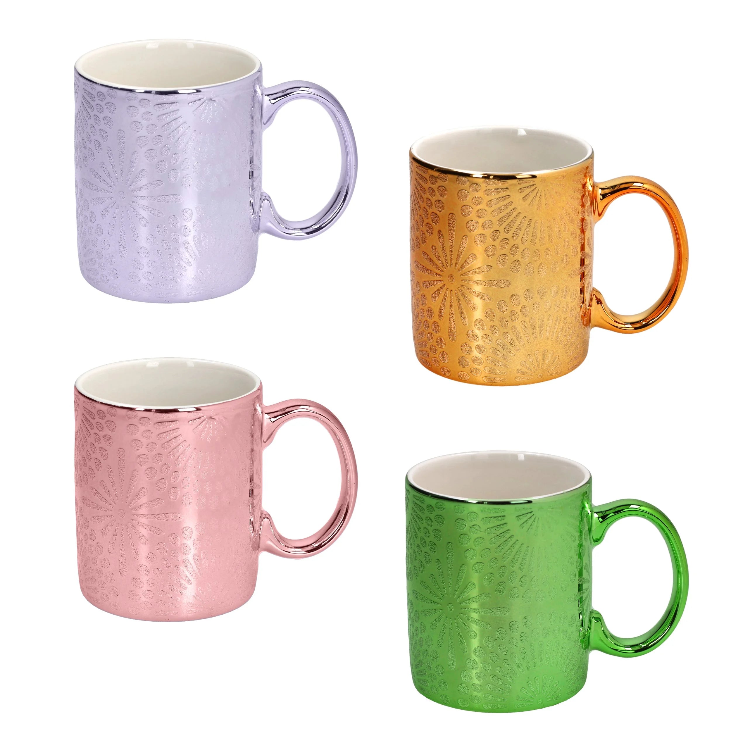 SET 4 TAZAS TWINKLE METÁLICAS