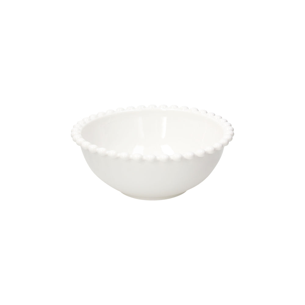 Bol ornament pearl blanco 20,5 cm