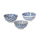 SET 6 BOLES 12CM MOSAICOS BLANCO Y AZULES