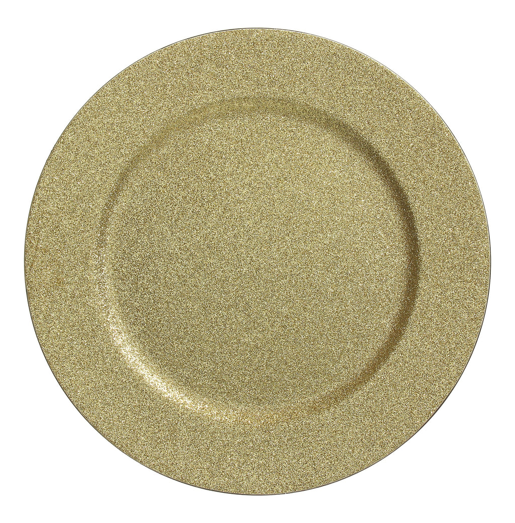 BAJO PLATO DORADO GLITTER