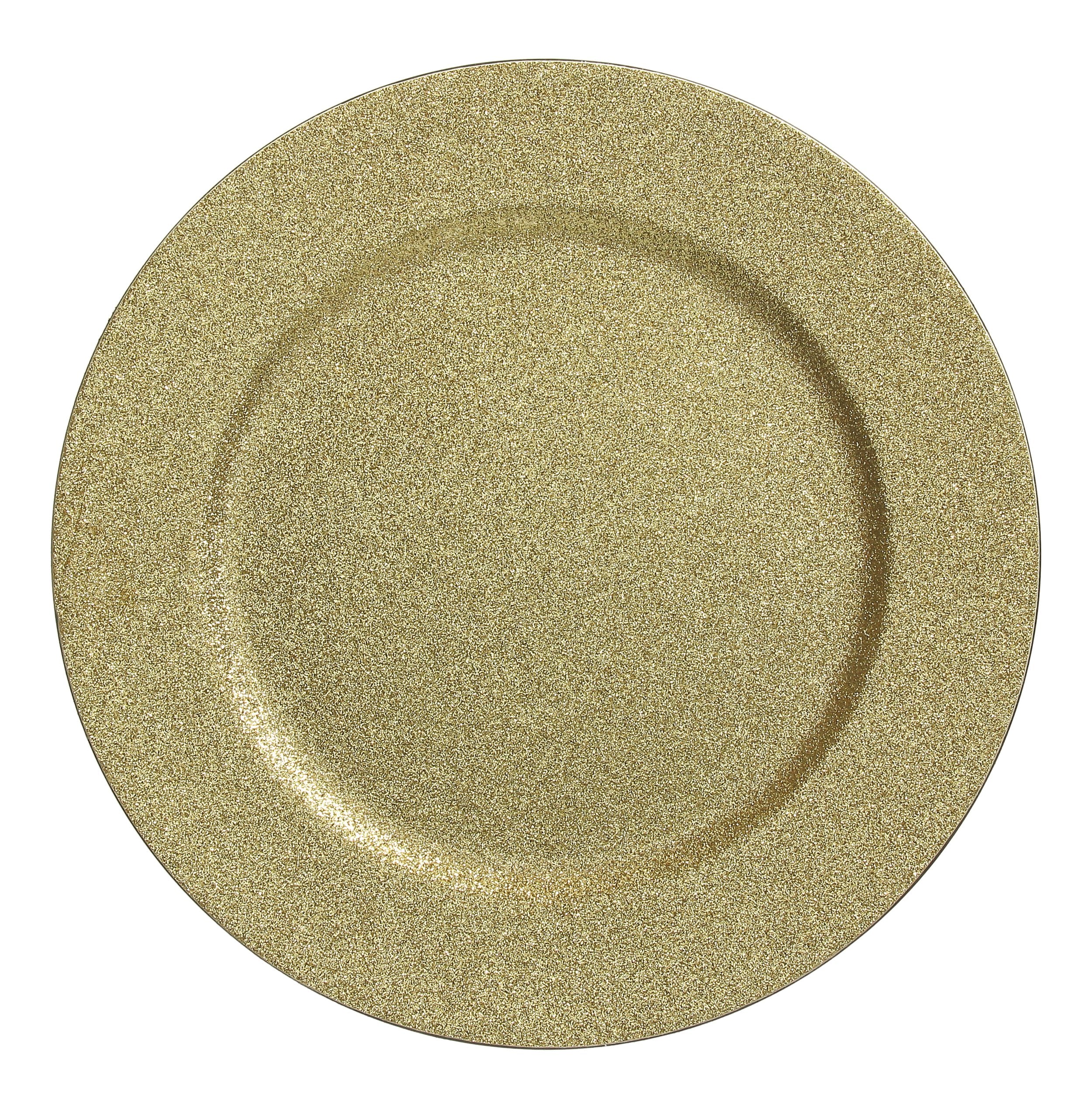 BAJO PLATO DORADO GLITTER