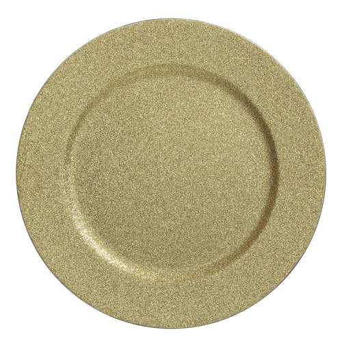 BAJO PLATO DORADO GLITTER