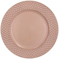 BAJO PLATO ROSA PALO RELIEVE CUADRÍCULA