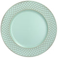 BAJO PLATO VERDE MINT RELIEVE CUADRÍCULA