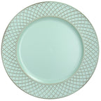 BAJO PLATO VERDE MINT RELIEVE CUADRÍCULA