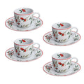 SET 4 TAZAS DE TÉ CON PLATO HOLLYBERRY