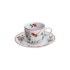 SET 4 TAZAS DE TÉ CON PLATO HOLLYBERRY