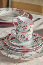 SET 4 TAZAS DE TÉ CON PLATO HOLLYBERRY