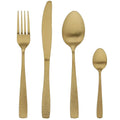 SET DE CUBIERTOS DORADOS 24 PIEZAS ACABADO MARTILLADO