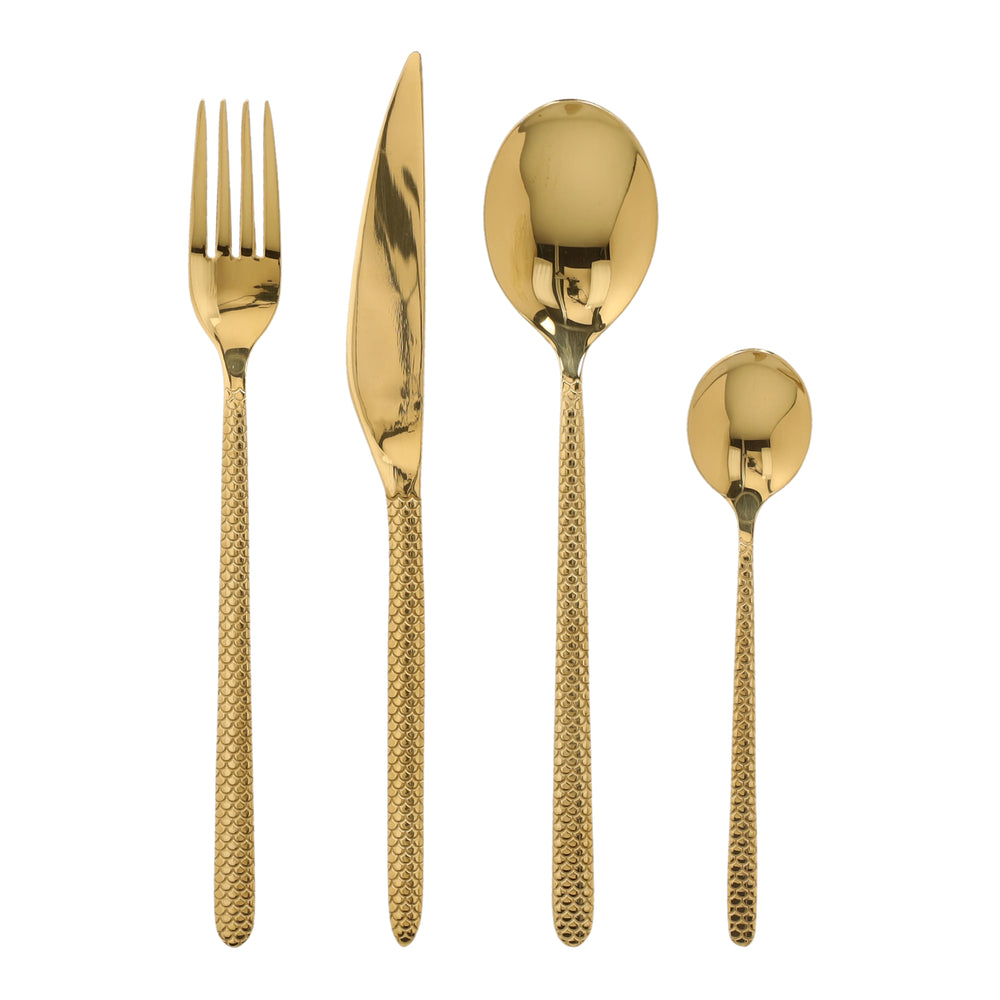 Set de cubiertos 24 piezas ophira gold