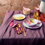 SET 24 PIEZAS ACERO INOXIDABLE ROSA ODETTE