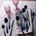 SET 24 CUBIERTOS DE ACERO INOXIDABLE NEGRO UBER