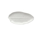 PLATO DE HOJA BLANCO JASPEADO 27 CM