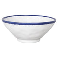 Ensaladera de melamina 21 cm borde azul