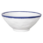 Ensaladera de melamina 21 cm borde azul