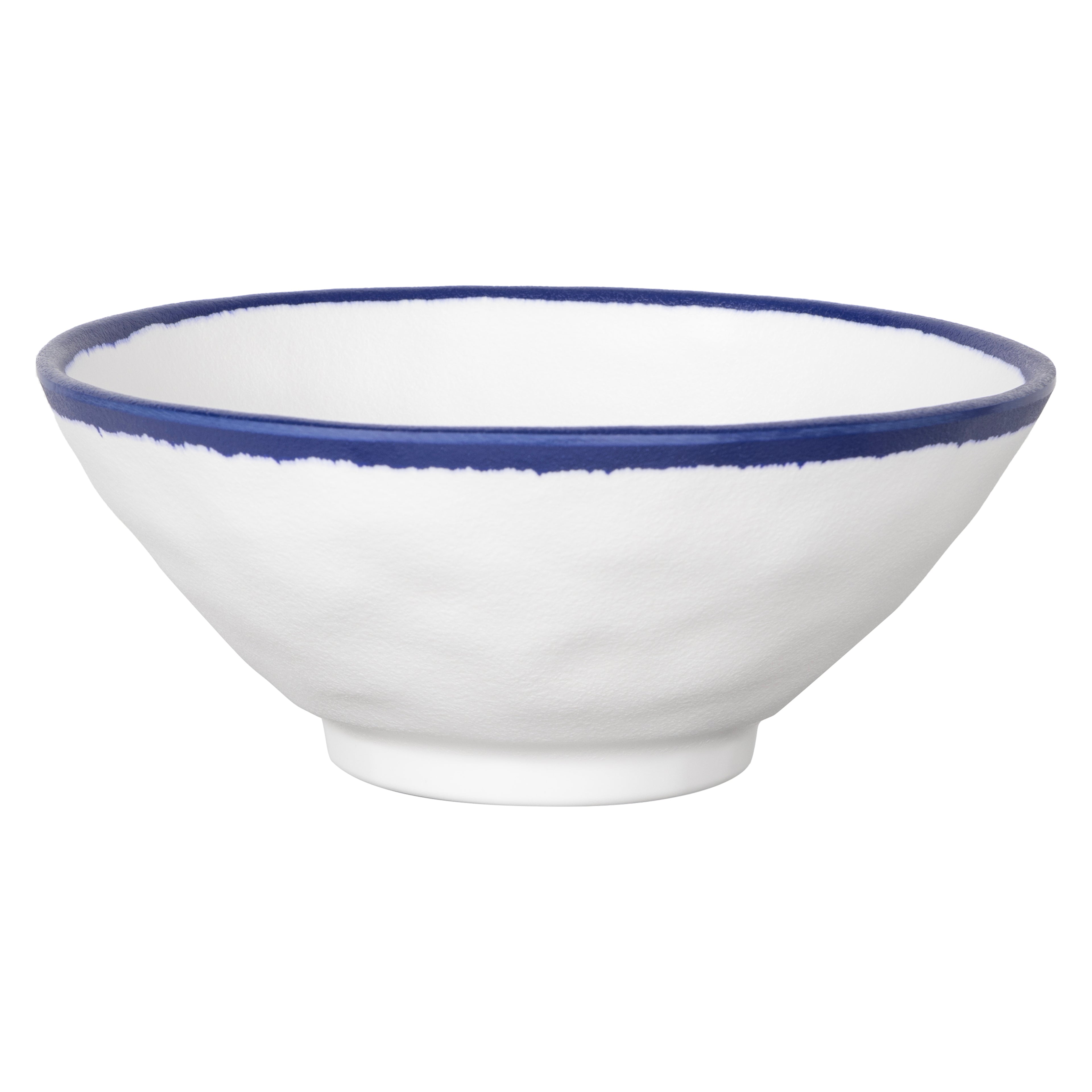 Ensaladera de melamina 21 cm borde azul