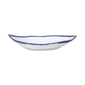 Plato barca de melamina 26 cm borde azul