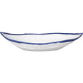 Fuente barca de melamina 36 cm borde azul