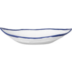 Fuente barca de melamina 36 cm borde azul