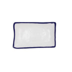 Plato rectangular de melamina 27 cm borde azul