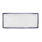Fuente rectangular de melamina 39 cm borde azul