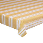 MANTEL DE ALGODÓN A RAYAS AMARILLO