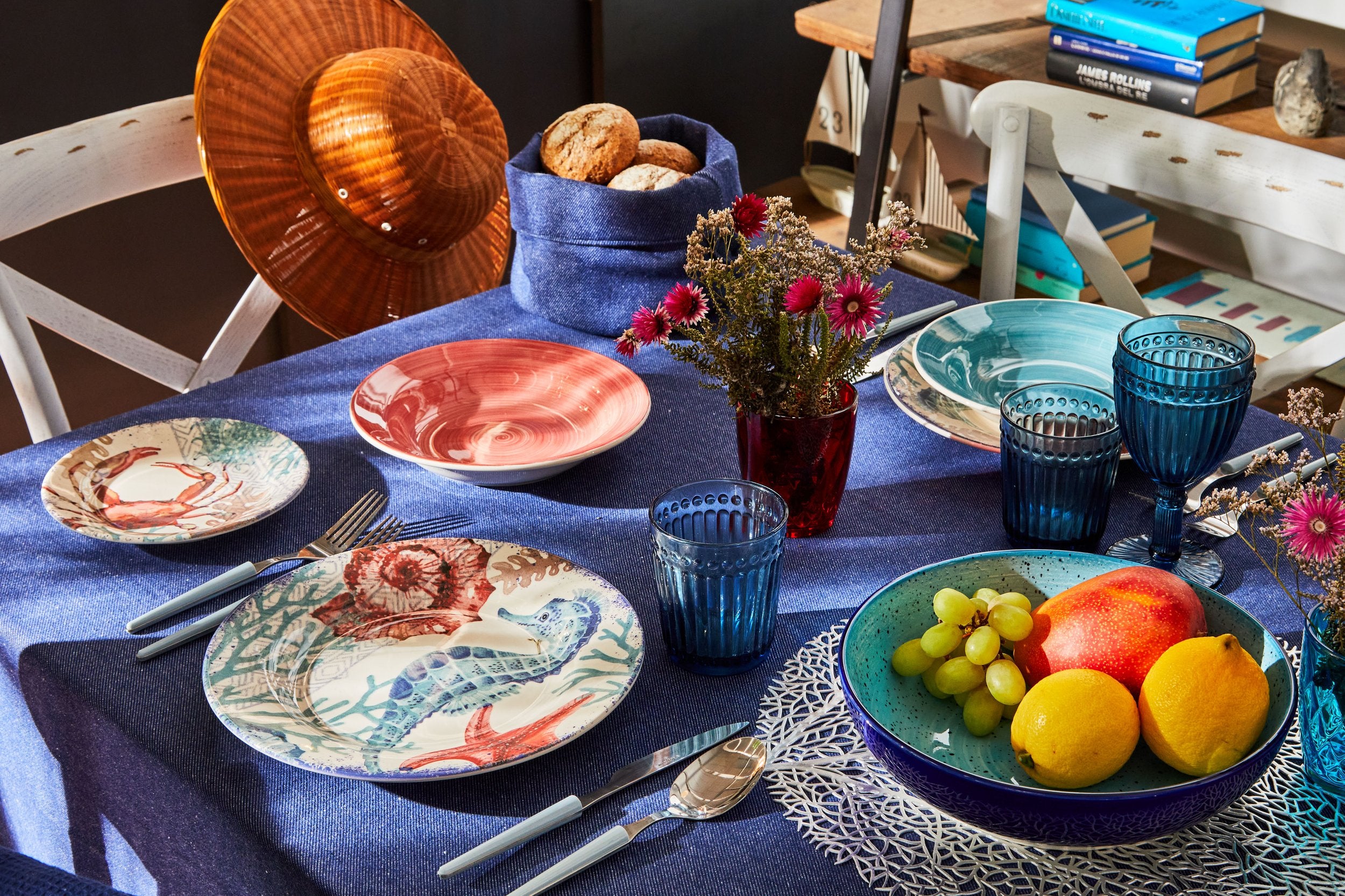 MANTEL VAQUERO AZUL