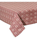 MANTEL ESTAMPADO GEOMÉTRICO BURDEOS 140X240 CM