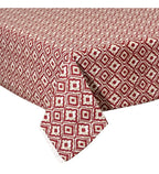 MANTEL ESTAMPADO GEOMÉTRICO BURDEOS 140X240 CM