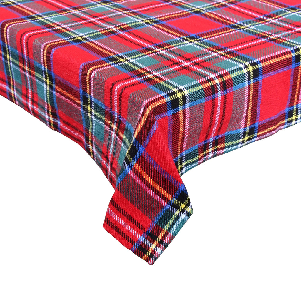 MANTEL ALGODÓN CUADRADOS ESCOCESES 140x140CM