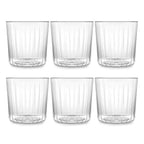 SET 6 VASOS DE VIDRIO TRANSPARENTE AURA
