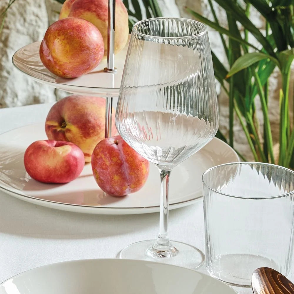 SET 6 VASOS DE VIDRIO TRANSPARENTE AURA