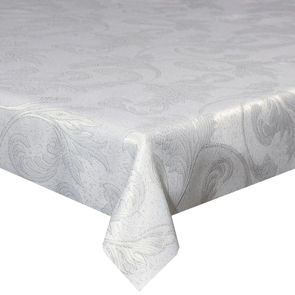 MANTEL JACQUARD PLATA CON RELIEVE