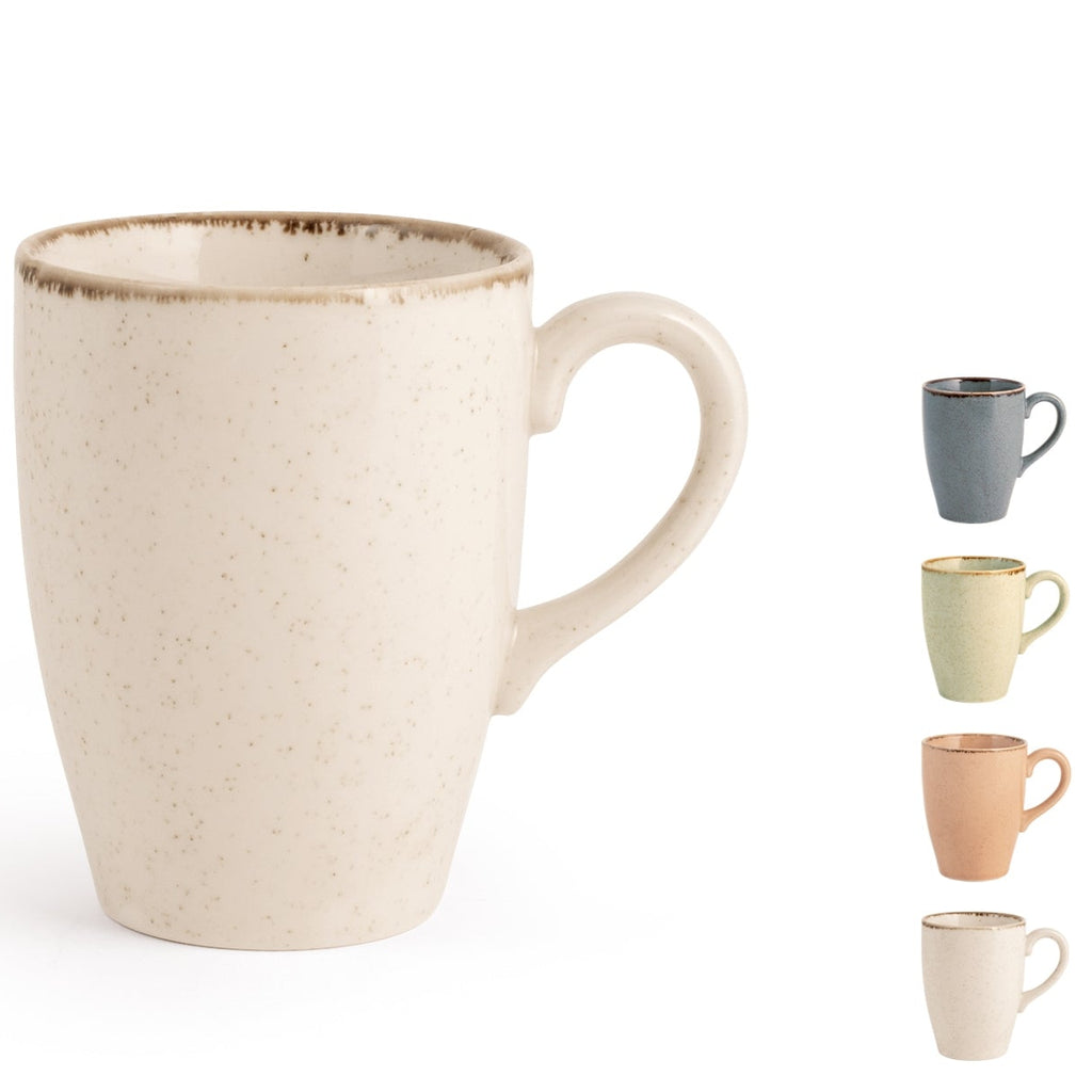 Set 4 mugs porcelana Pearl surtidos 35 cl