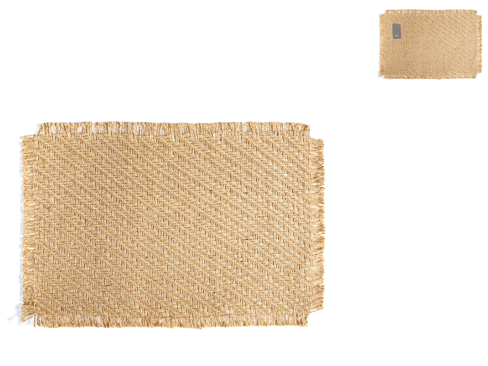 Individual yute rectangular natural 30x45 cm