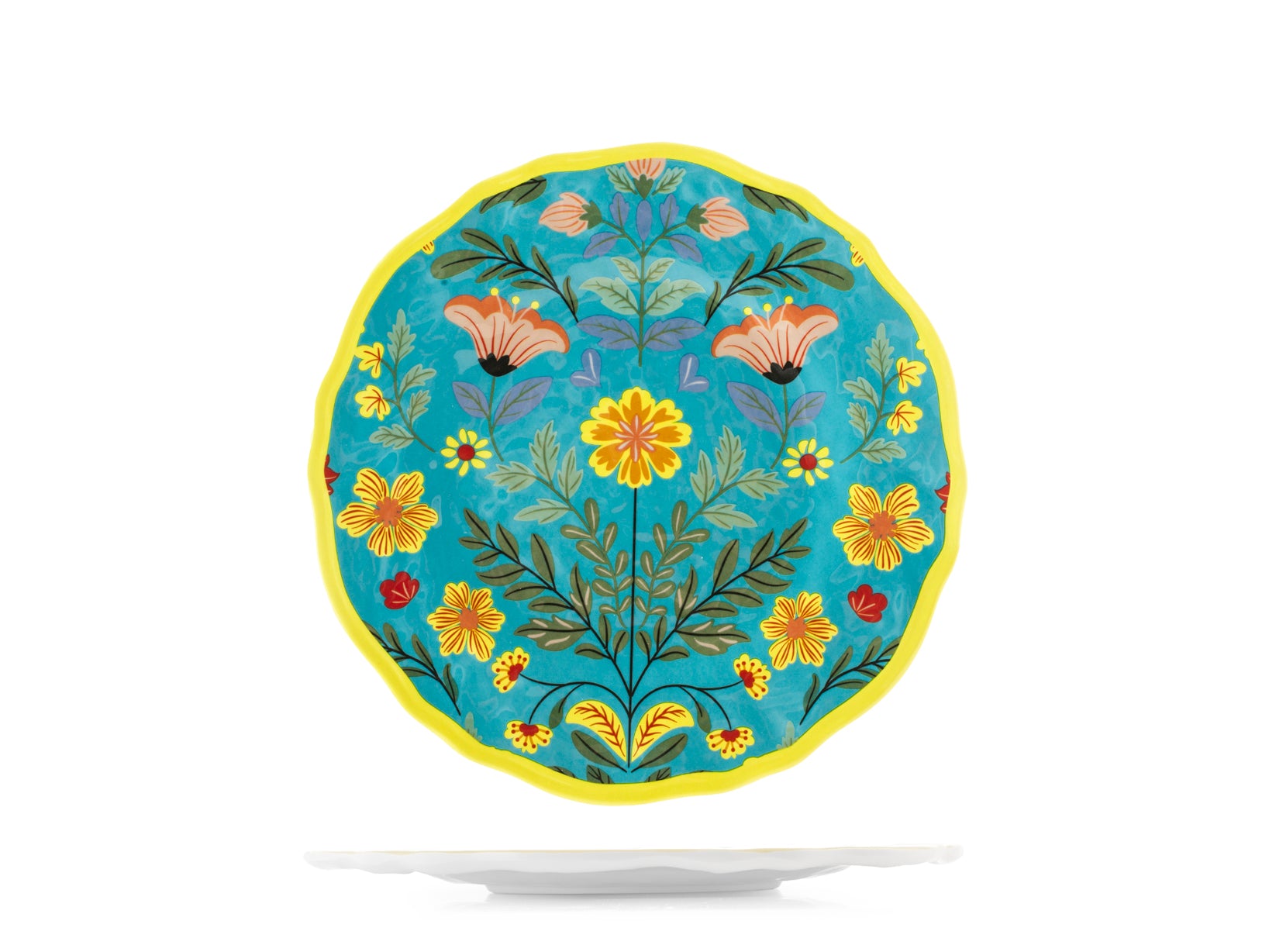 Set 6 platos de fruta melamina Blossom 23 cm