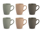 Set 6 mugs stoneware Countryside surtidos 295 cc