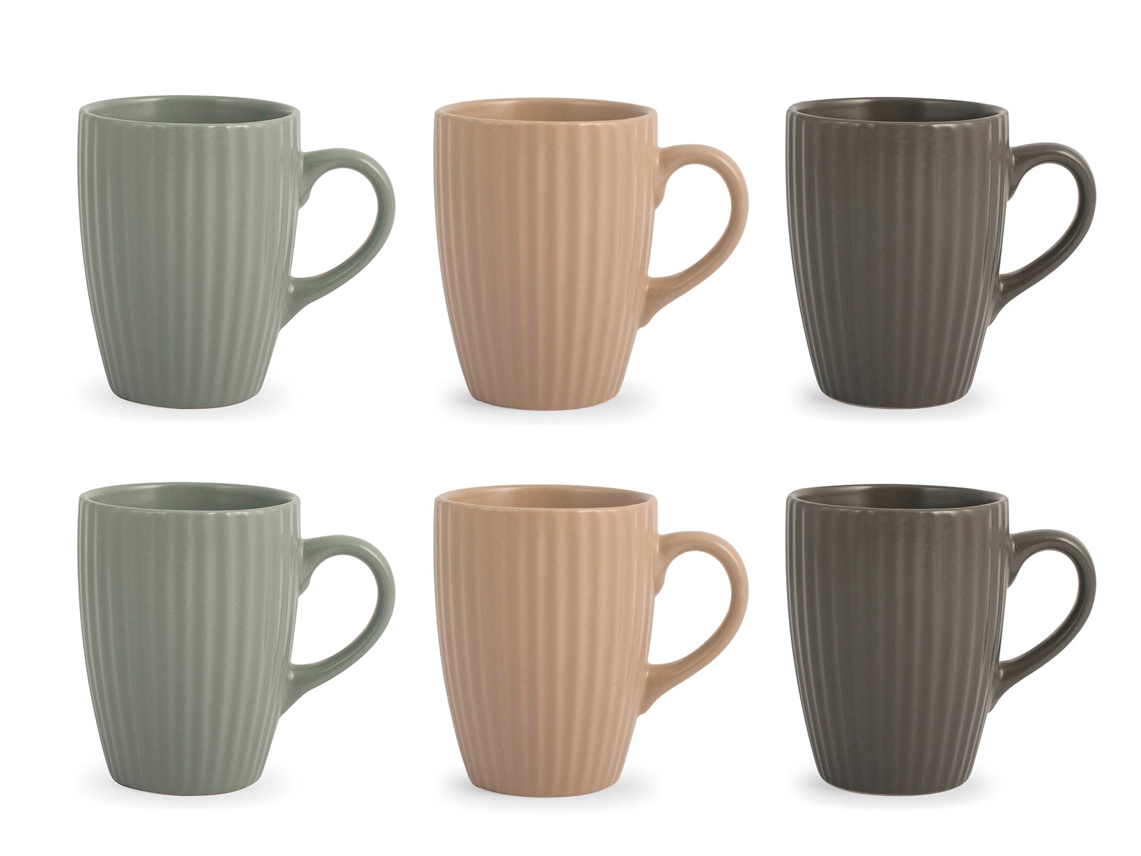 Set 6 mugs stoneware Countryside surtidos 295 cc