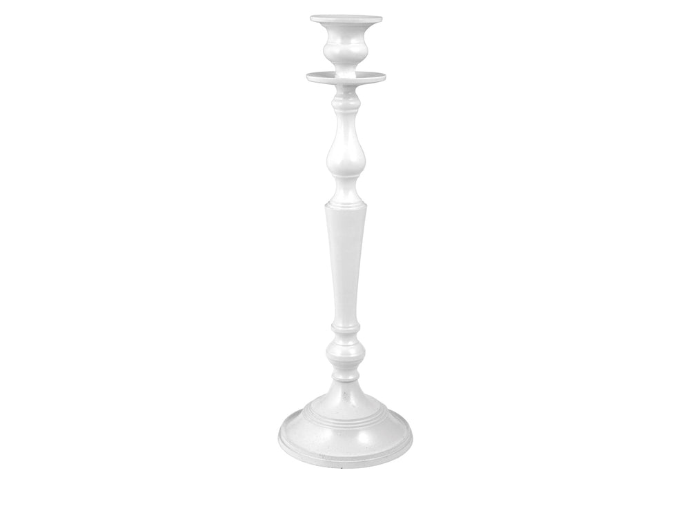Candelabro metal blanco Atelier 11x34 cm