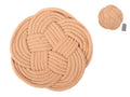 Salvamanteles algodón flor beige 23 cm