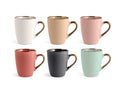 Set 6 mugs stoneware Dots 380 cc