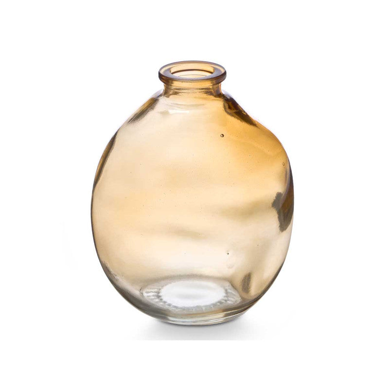 FRASCO DE CRISTAL IRREGULAR ÁMBAR